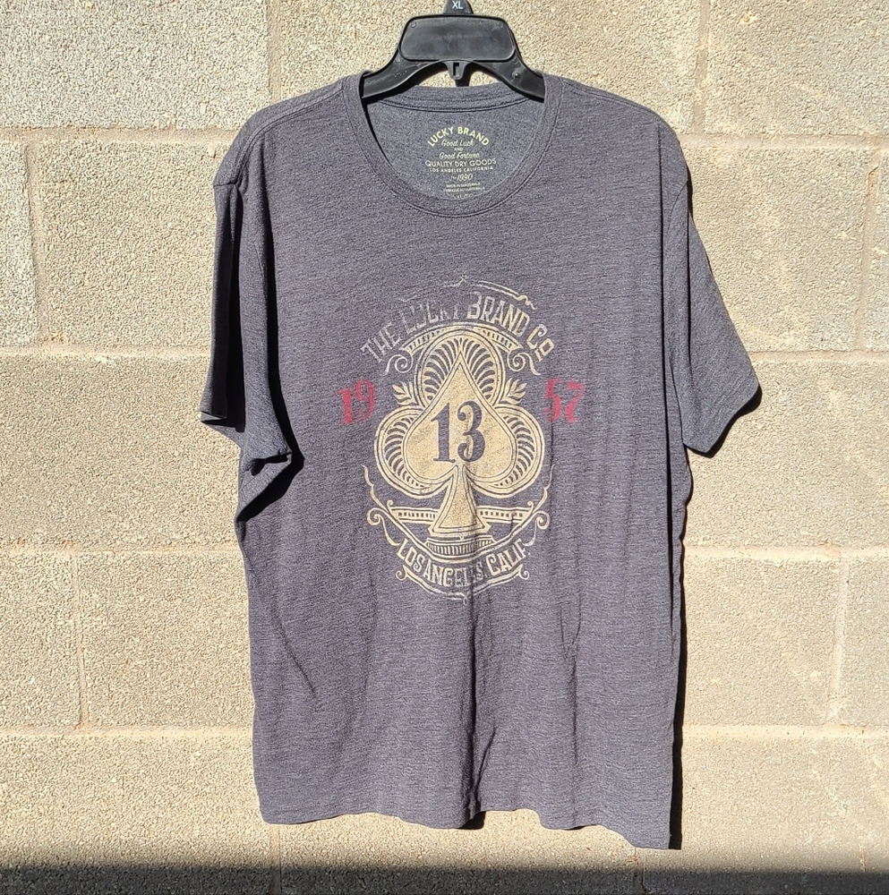 Lucky Brand Men's Gray Graphic T-shirt Size XL